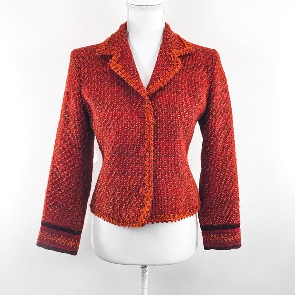 Renato Nucci Jackets & Blazers - RENATO NUCCI • VINTAGE TWEED BUTTON CROPPED JACKET